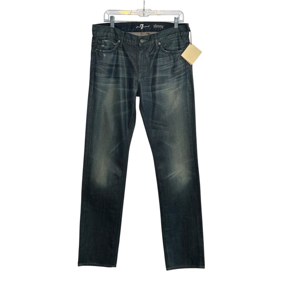 7For All Mankind Slimmy blue coated jeans size 28